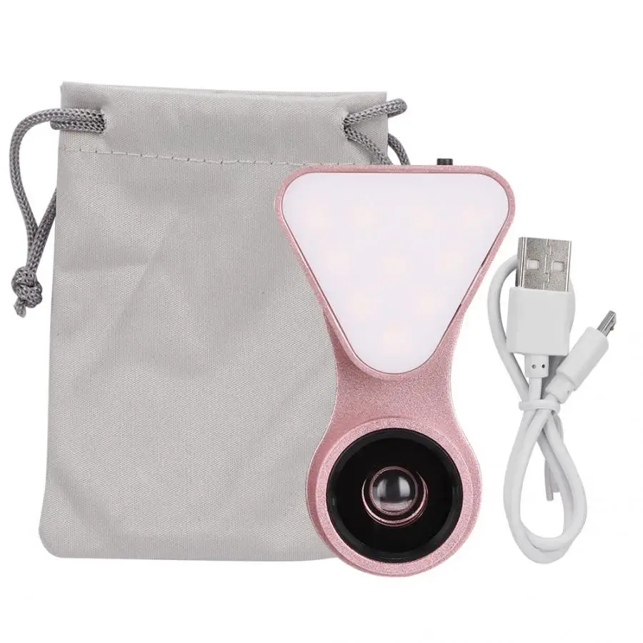 

Phone Light Photo Light Portable Multi-Functional Selfie LED Light Portable Phone Selfie Luminous Clip +Lens Studio