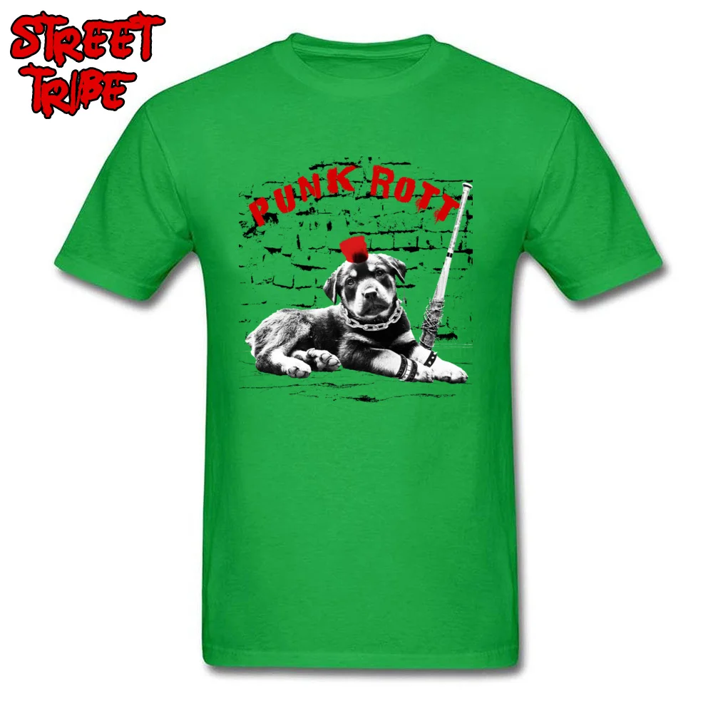 Punk_Rott LGHT0818YY O-Neck Tshirts Summer/Autumn Tops T Shirt Short Sleeve New Coming Pure Cotton Unique Tshirts cosie Men Punk_Rott LGHT0818YY green