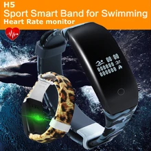 Плавание монитор спортивные Smart Band H5 монитор сердечного ритма фитнес-трекер Smart Браслет Bluetooth Водонепроницаемый IP67 для IOS Android