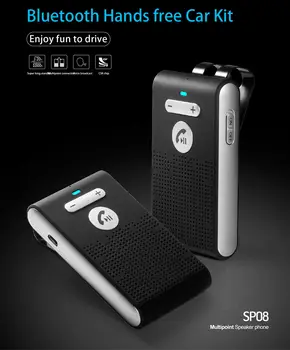 

Wireless Sun Visor Car Bluetooth FM Transmitter MP3 Radio Adapter