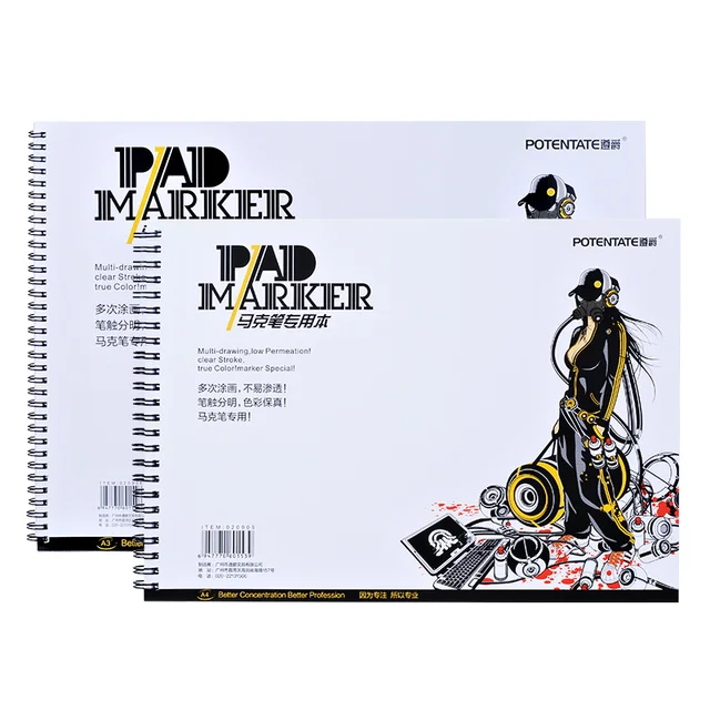 a3 a4 a5 spiral marker pad sketch stationery notepad set for