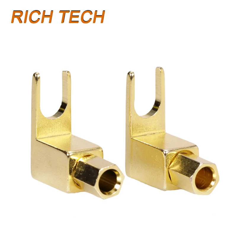 4pcs 4mm Banana Plug Jack Solderless Speaker Connectors Binding Post Gold Plated