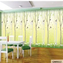 Пользовательские 3D печать DIY ткань и текстильные обои для стен ткань абстрактный цветок моющиеся деревья матовый шелк для гостиной спальни