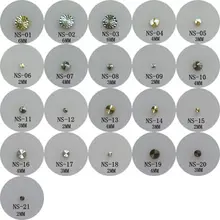 3D 30 шт./пакет Высокое качество Розничная 6 мм/4 мм/3 мм/2 мм цвета: золотистый, серебристый и черный металл серьги-гвоздики из металла, нейл-арта украшения NS01-21