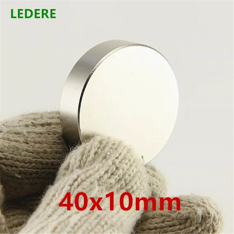 

LEDERE 2PCS 40mmx10mm Strong Round Magnets Dia 40x10 Neodymium Magnet Rare Earth Magnet 40*10 Magnet 40mm*10mm