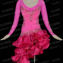 Платье для латинских танцев, бальное платье Румба Jive Chacha для Бальных и латиноамериканских танцев, платье для девочек, танцевальное платье для девочек, цвет сливы