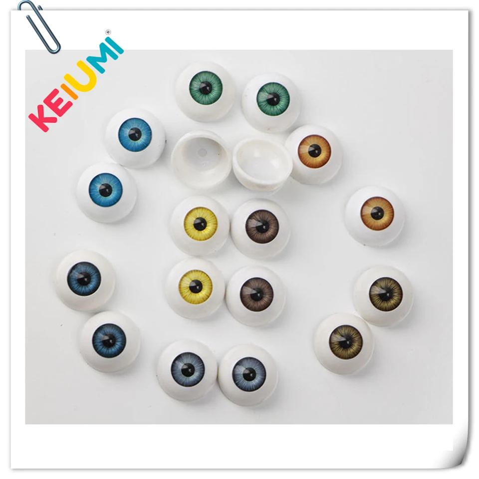 High-quality 14 mm Acrylic Eyes Prepared For 14'' Reborn Doll 8 Colors Half Round Eyeball DIY Toy Accessories Wholesale