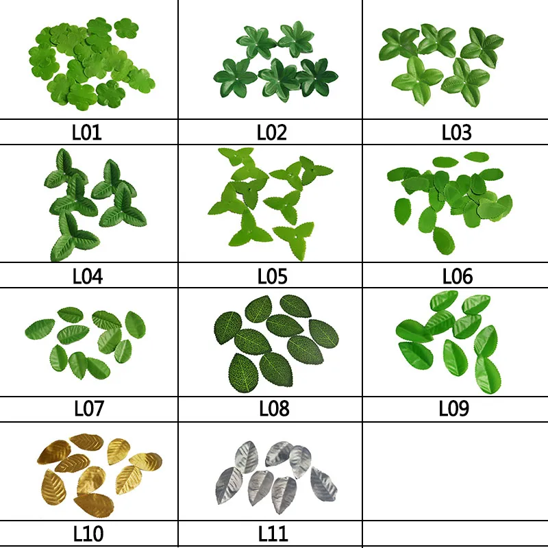 10 г/лот, зеленые искусственные цветы, листья для свадьбы, украшение дома, гирлянда с листьями роз, декоративная подарочная коробка, сделай сам, искусственные цветы