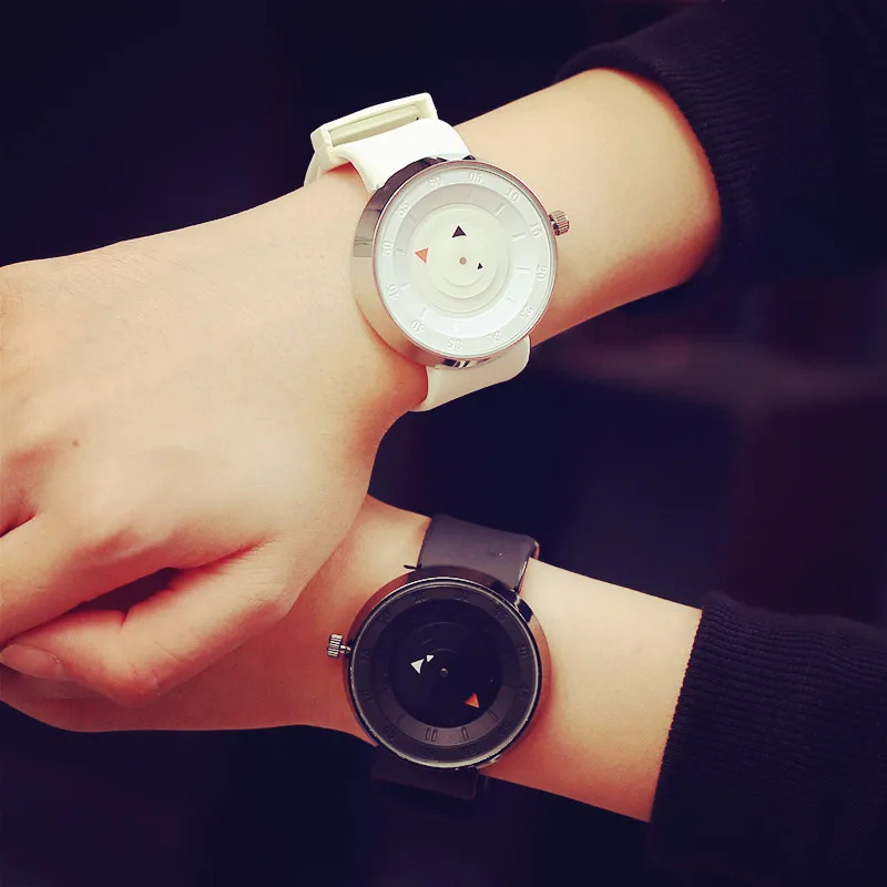 

Futuristic Luxury Men Women Black White Watch Fashion Casual Military Quartz Brand Sports Watches Silicone Lovers Wristwatch