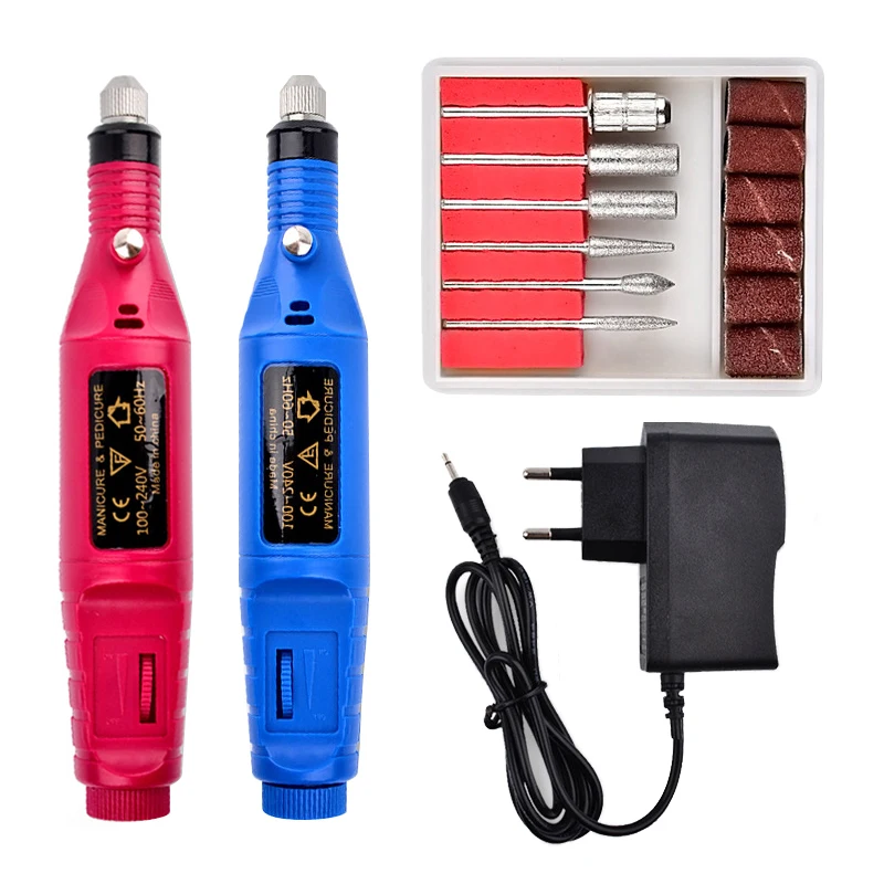 

ELECOOL EU US Plug 9W Multifunction Electric Manicure Machine Nail Drill Art Pen Pedicure File Polish Shaper Exfoliating Device