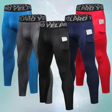 Новинка, Компрессионные спортивные штаны, штаны для бодибилдинга, Hombre, колготки для фитнеса, брюки, мужские спортивные Леггинсы для бега с карманами