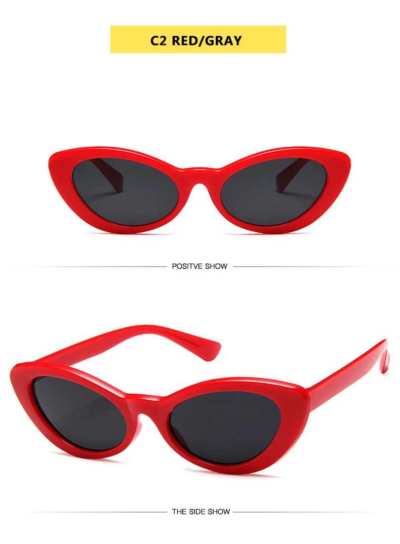 Punk ombre femmes mode lunettes de soleil marque Designer femme rétro lunettes triangulaires oculos feminino lunettes de soleil Sexy Gafas_voghion.com