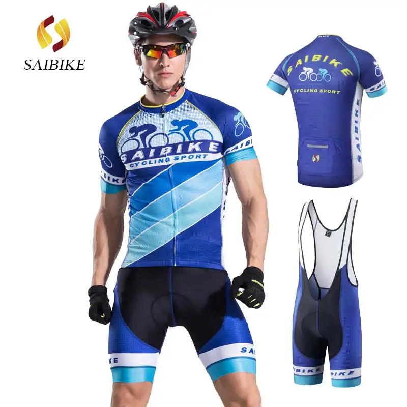 

saiBike Cycling Jerseys Men ropa ciclismo maillot Summer breathable clothing fietskleding wielrennen zomer heren sets