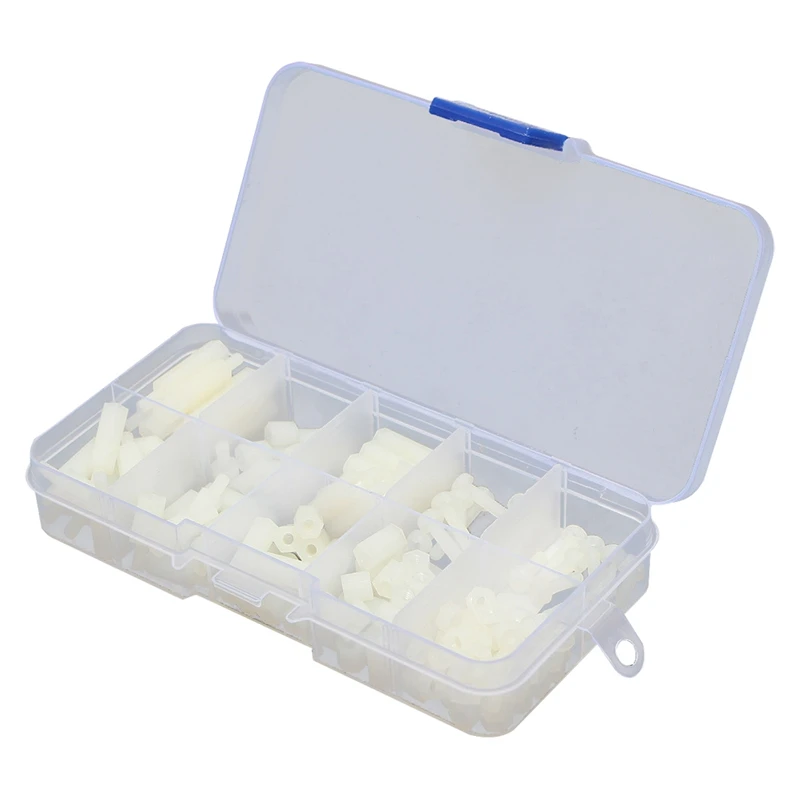 

150Pcs M3 6-20mm Hex Spacers Nylon Screw Nut Washer Assortment Standoff Kit