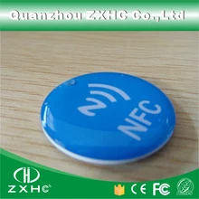 10 шт.) новая водонепроницаемая бирка NFC из эпоксидной смолы 32 мм кристально-синяя для sony и других NFC телефонов