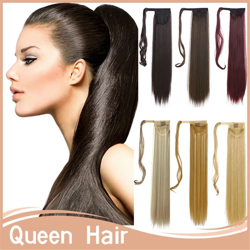 50pcs/lot Synthetic Ponytail 24" 60cm Women Straight Synthetic