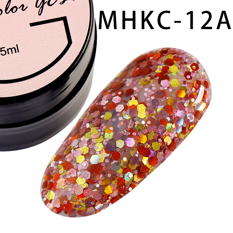 Гель-лак для ногтей Girl2girl с блестками Dream Diamond Sparkling Uv Bling УФ гель лак для ногтей замачиваемый светодиодный гель для лечения - Цвет: MHKC-12A