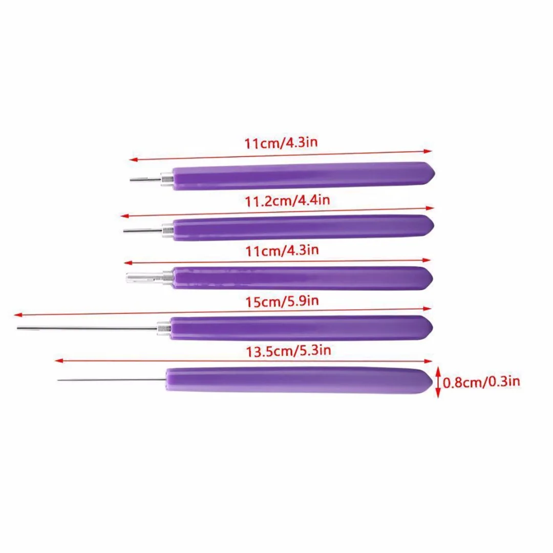 5pcs Paper Craft Quilling Pen DIY Paper Reel Tool Slotted Scrapbook Slotted Craft Tools