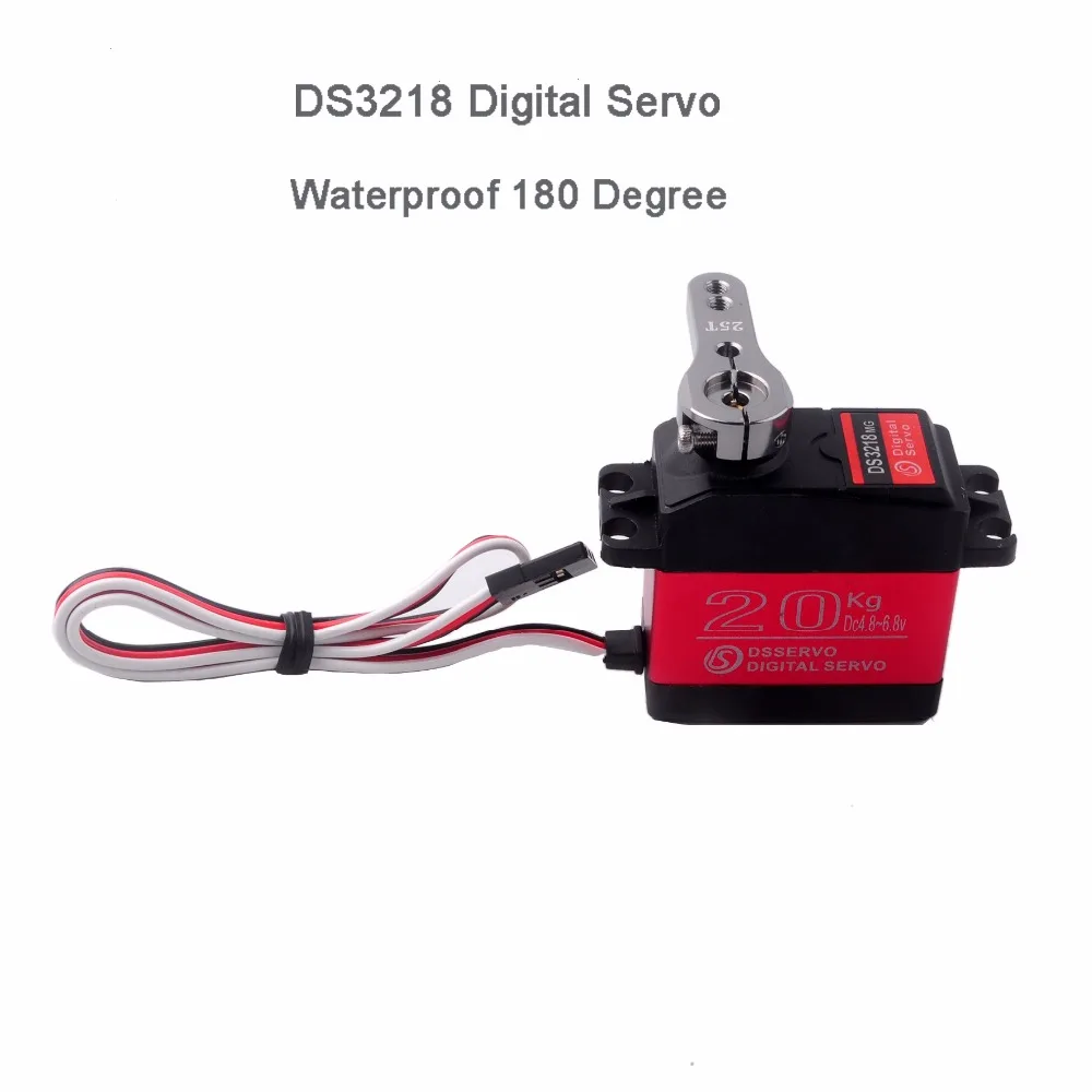 DS3218 Digital Servo 180 Degree Waterproof 20KG Metal Gear 25T Servo Arm