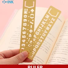 4 шт./лот Алфавит трафаретом линейка для DIY скрапбукинга, номера металлической линейки для ежедневного маркировки