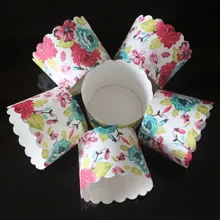 100 шт дизайн розовый одноразовый Бумажный торт бумажная чашка формы для выпечки кексов День рождения Свадебные украшения