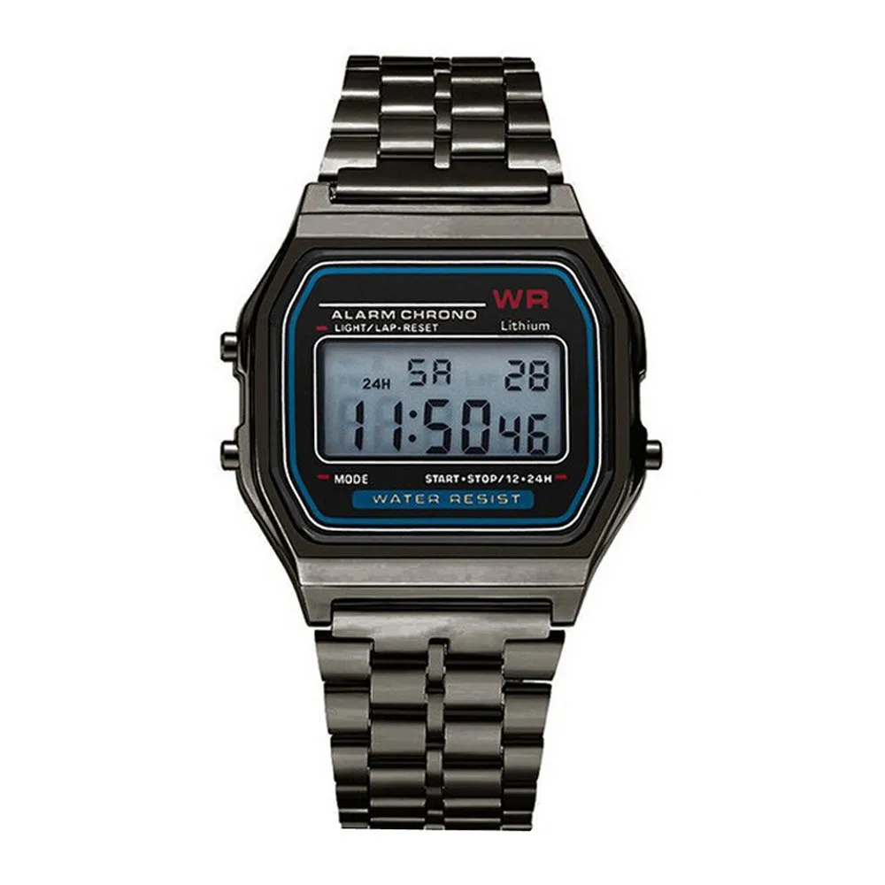 

LED Digital Alarm Stopwatch Watch Waterproof Quartz Wrist Watch Dress Golden Wrist Watch Women Men watches top brand luxury