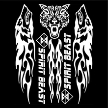 SPIRIT BEAST Reflective 3D Motorcycle Sticker Fuel Oil Tank Pad Decal Protector Cover Black Sliver Universal For Yamaha etc