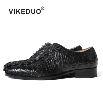 شراءVikeduo 2020 اليدوية ريترو مصمم Zapato موضة فاخرة عادية حفل زفاف الذكور أكسفورد حذاء جلد أصلي للرجال فستان