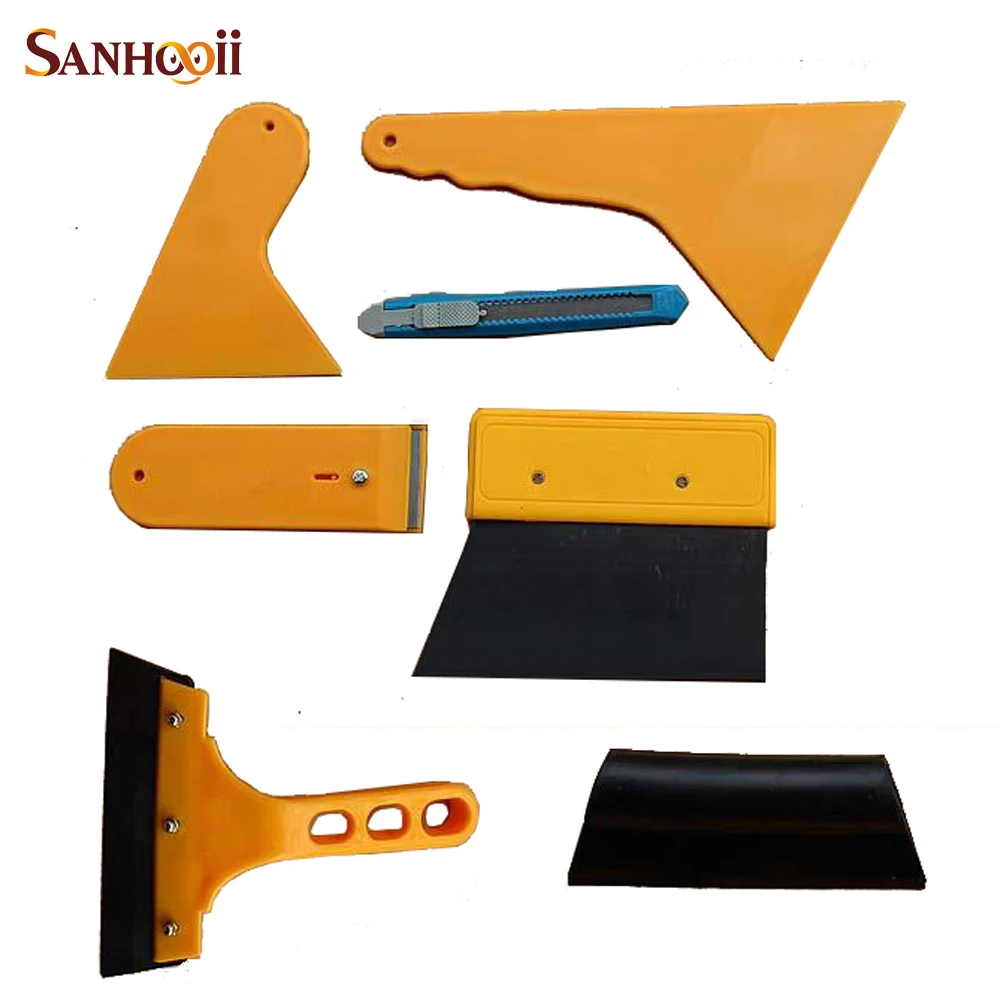 

7 Pcs 1 set Car Window Light Lamp Scraper Wrapping Tint Vinyl Film Squeegee Cleaning Tools