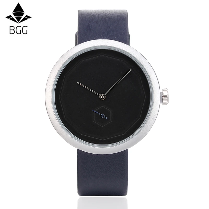 BGG brand Ladies Neutral Simple Style fashion quartz watch leather strap wrist Watch Women Casual Clock hours Relogio Feminino | Наручные