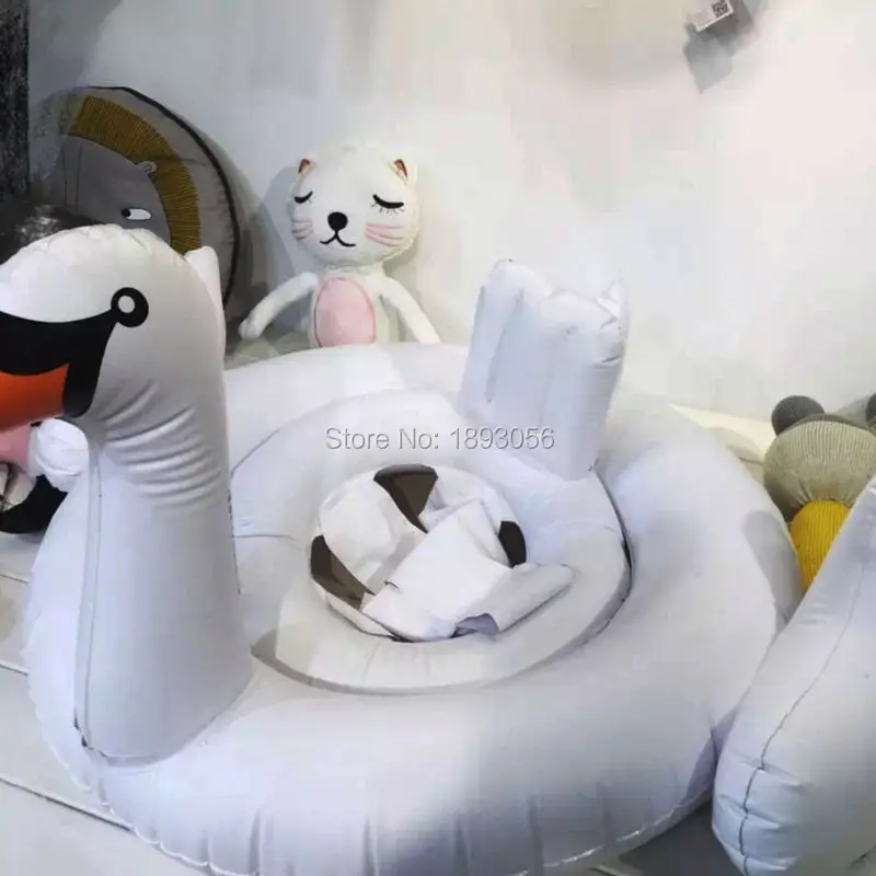 white  swan  baby  seat  ring