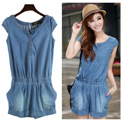 blue jeans jumpsuits for women plus size