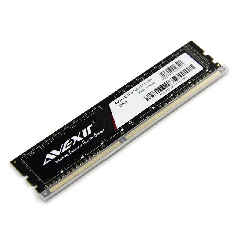 AVEXIR RAM DDR3 4 GB/DDR3 8GB Частота памяти 1600MHz 1 5 V Настольный интерфейс Тип 240pin 11 28 CL =
