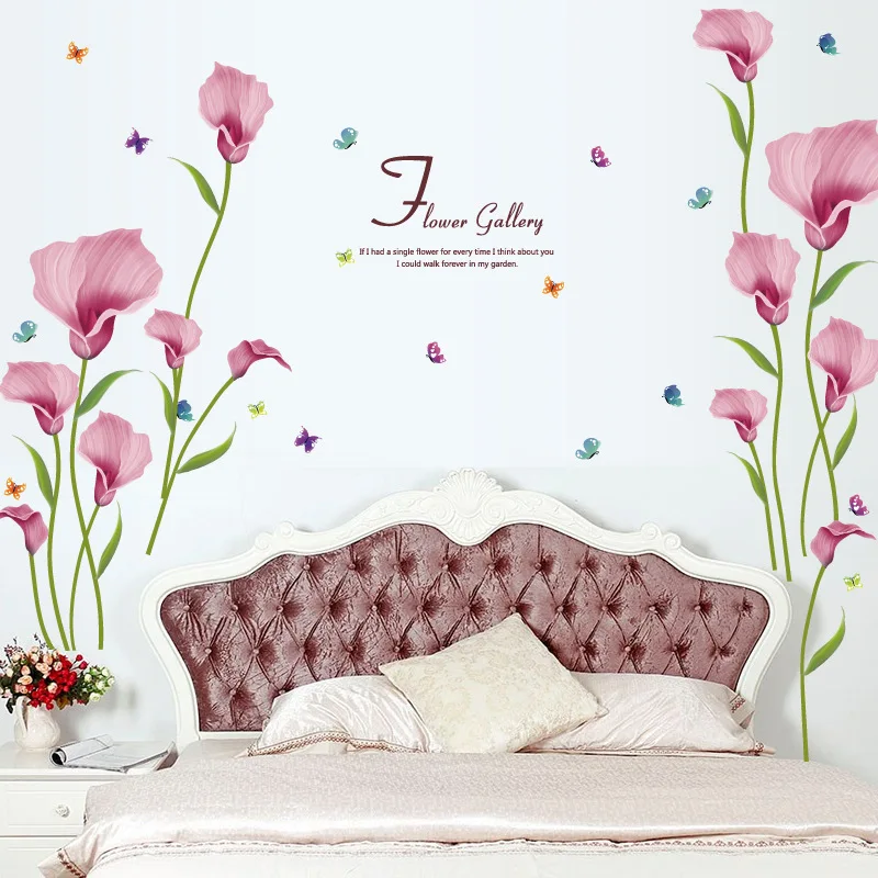 Romantic Flower Gallery Vinyl Wall Stickers For Kids Rooms For Bedroom