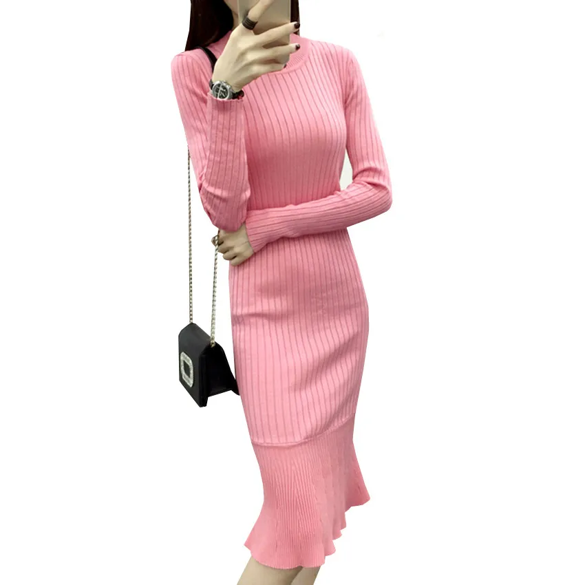 Женское длинное трикотажное платье свитер с юбкой годе|knitted dress|sweater dressdress autumn |