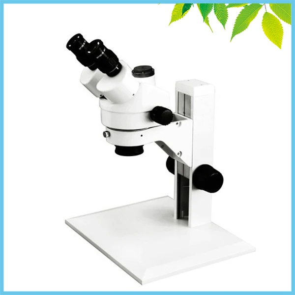 

1:6.4 Zoom Ratio 7X~45X Trinocular Zoom Stereo Microscope with Big Base for LED PCB Electronic Component Inspection