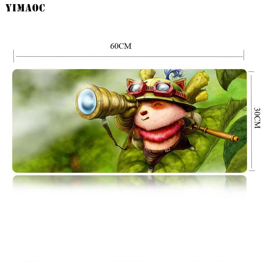 YIMAOC League Of Legends Teemo коврик для Мыши Компьютерный коврик для мыши Противоскользящий коврик для игровой мыши из натурального каучука 30x60 см - Цвет: MP4 30x60cm