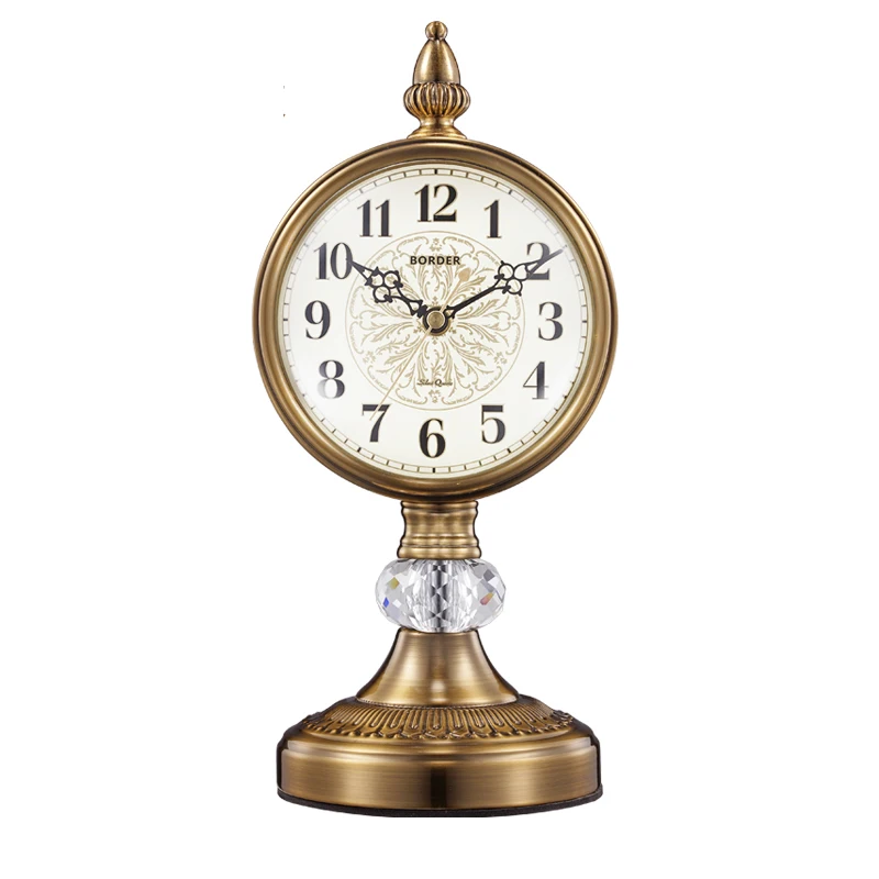 

European watch decoration clock seat living room large desktop retro desk clocks American mute pendulum desktop