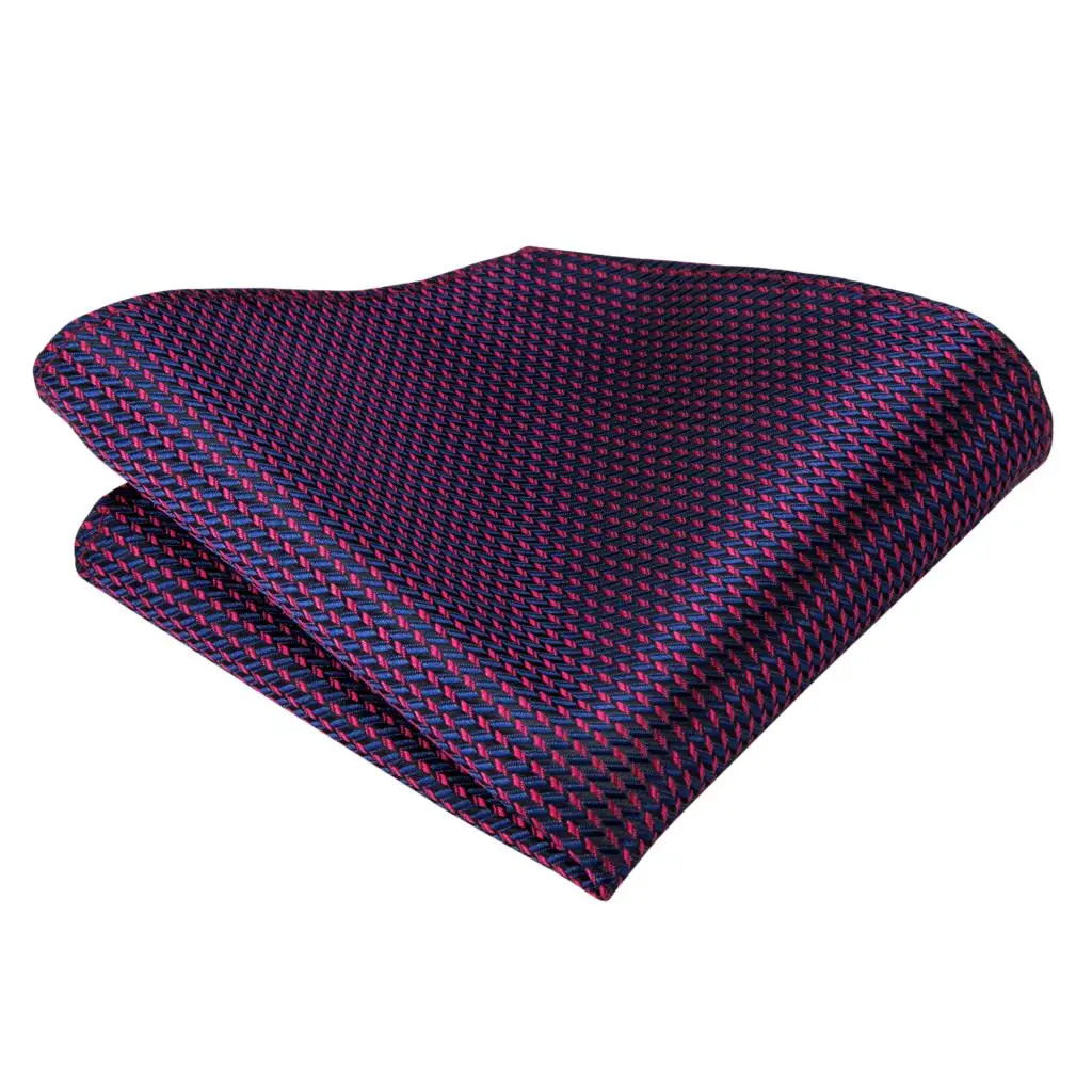 C 3123 Hi Tie Шелковый мужской галстук фиолетовый носовой платок запонки набор модный