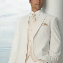 3 шт. мужской деловой костюм официальная одежда для выступлений Свадебный костюм жениха индивидуальный заказ