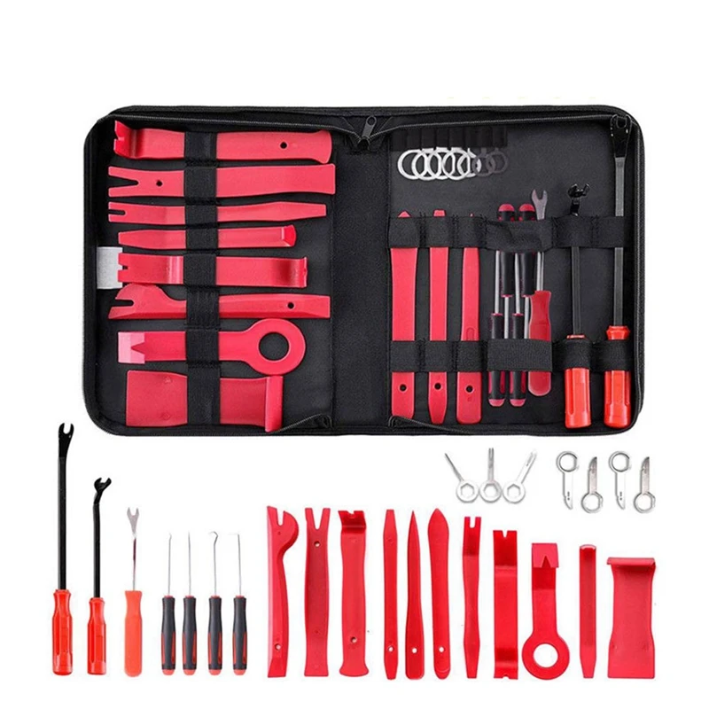 

25Pcs Car Door Molding Dash Panel Cd Audio Seal Interior Trim Removal Pry Tool Kits