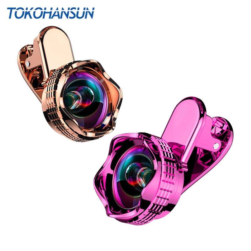 TOKOHANSUN Professional HD Mobile Phone Camera Lenses 0.5X Wide Angle 20X Macro Lens With Clip 2in1 Kit For iphone xiaomi |