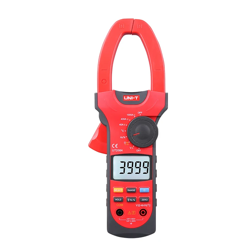 

UNI-T UT208A 1000A Digital Clamp Meters Capacitance Frequency Measure Multimeter Auto Range Capactance Resistance