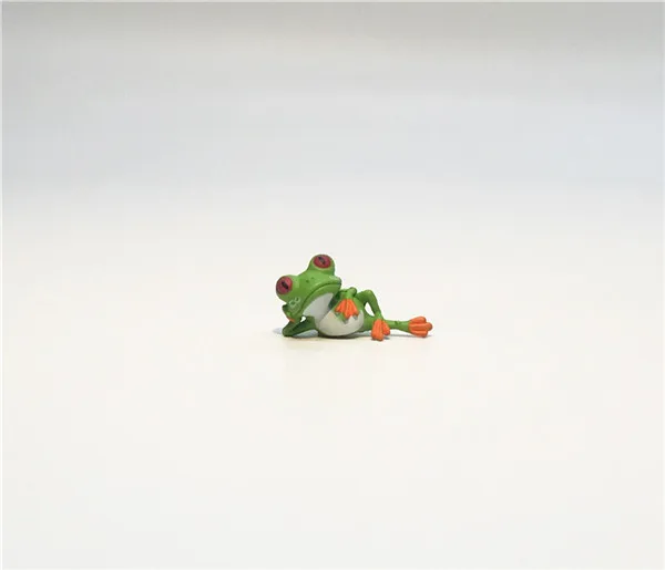 Cute Frog Mini figure PVC toy home office cake car decoration - 1