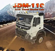 1:14 rc truck model cab for tamiya trailer tractor Rally engineering arocs 8X8 6X6 dumper lesu cnc metal chassis rail for 1 14 model rc hino 8 8 hydraulic dumper truck