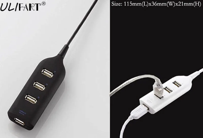 

ULIFART USB 2.0 High Speed 4 Port Splitter Cute Hub Humanoid Splitter Cable Adapter For Laptop PC Computer For Windows Vista XP