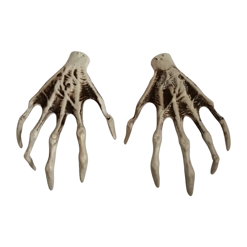 1 пара пластиковый скелет руки реквизит ведьмы руки дом с привидениями Escape ужас реквизит Хэллоуин украшения - Цвет: A1