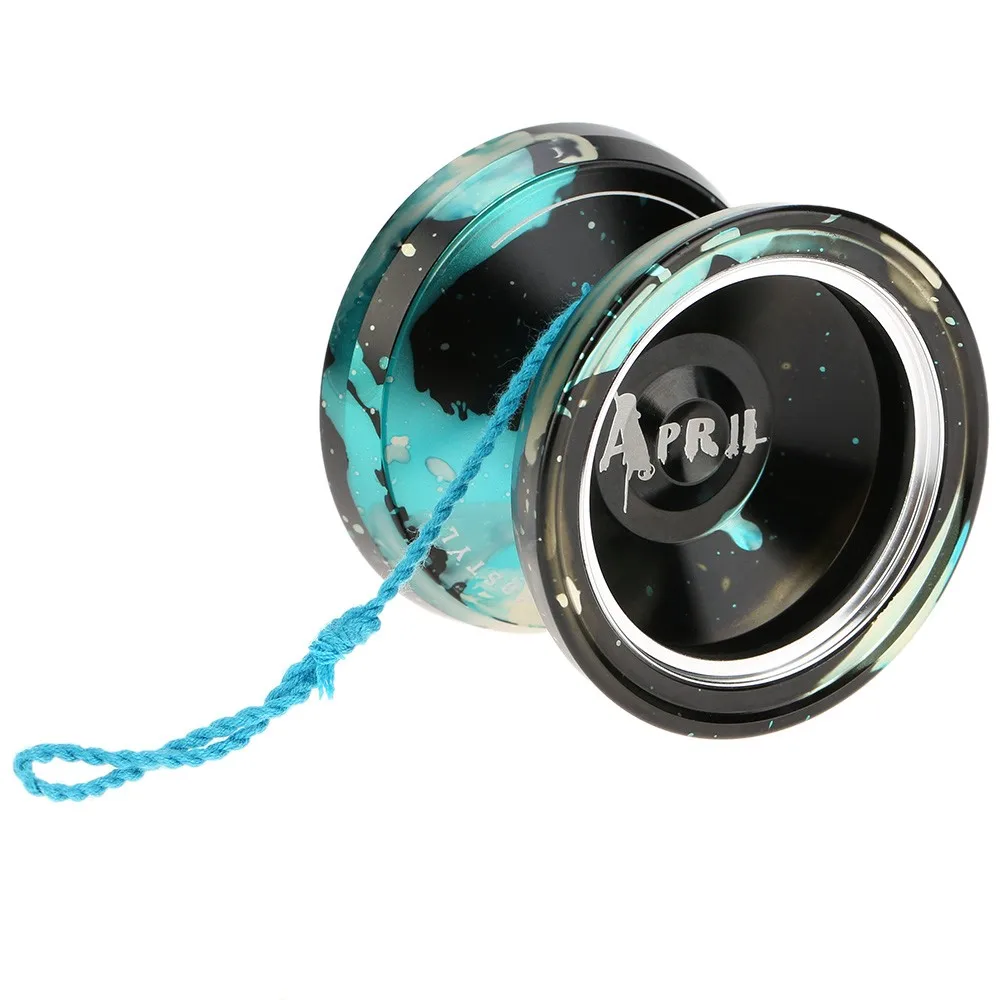 MAGICYOYO M002 Unresponsive YoYo Professional Metal Yoyo Black Green spalsh  Silver with Glove, Yoyo Holster, 6 Yoyo Strings