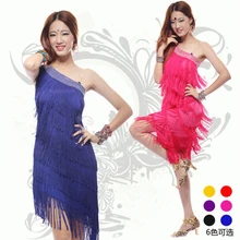 Новое поступление, стразы, кисточки, костюм для латинских танцев для женщин/девочек, сальса, Бальные, танго, латинские платья с бахромой, костюмы для танцев