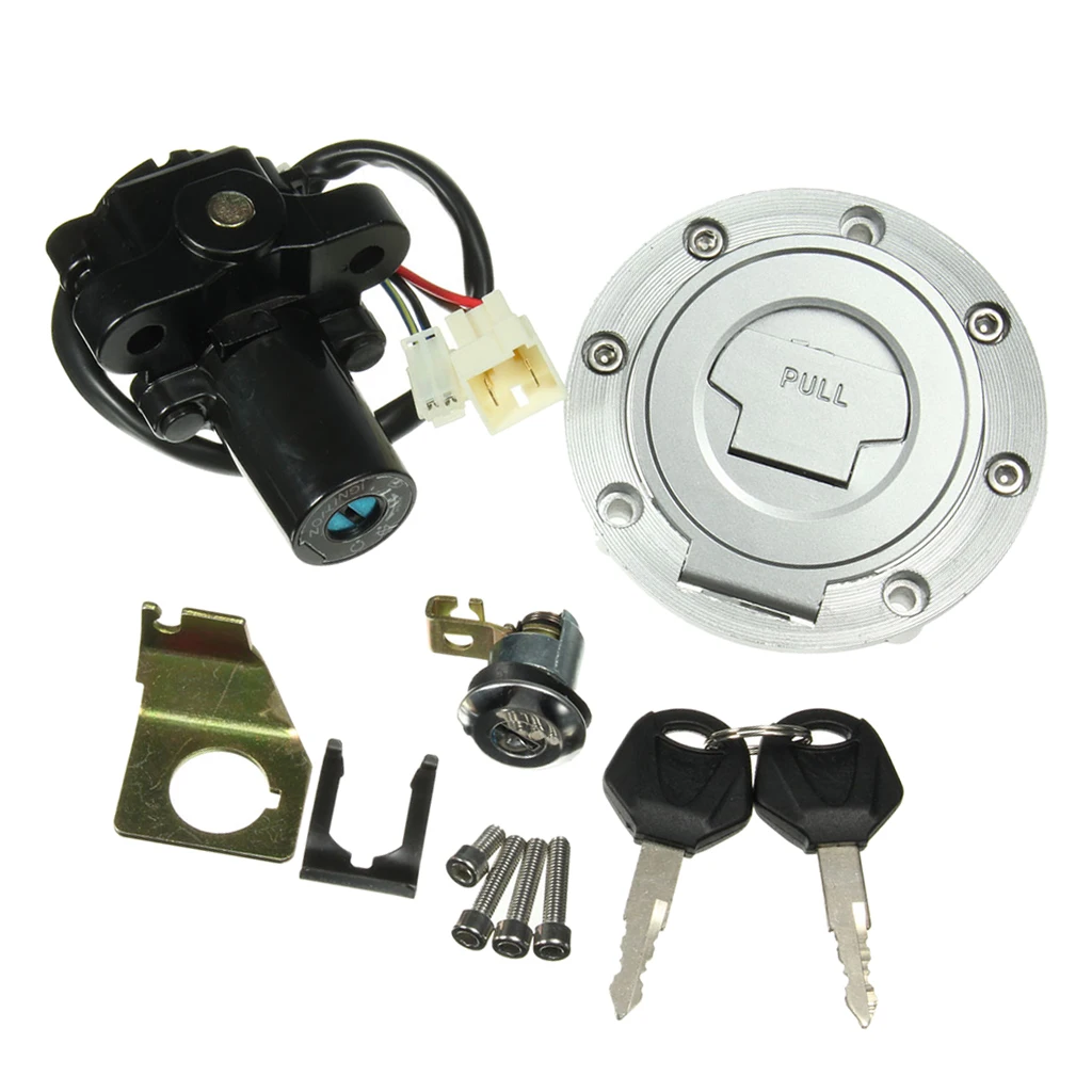 Motorbike Ignition Switch Lock Gas Cap Key Set for Yamaha YZF-R1 2001-2007 YZF-R6 2008-2012